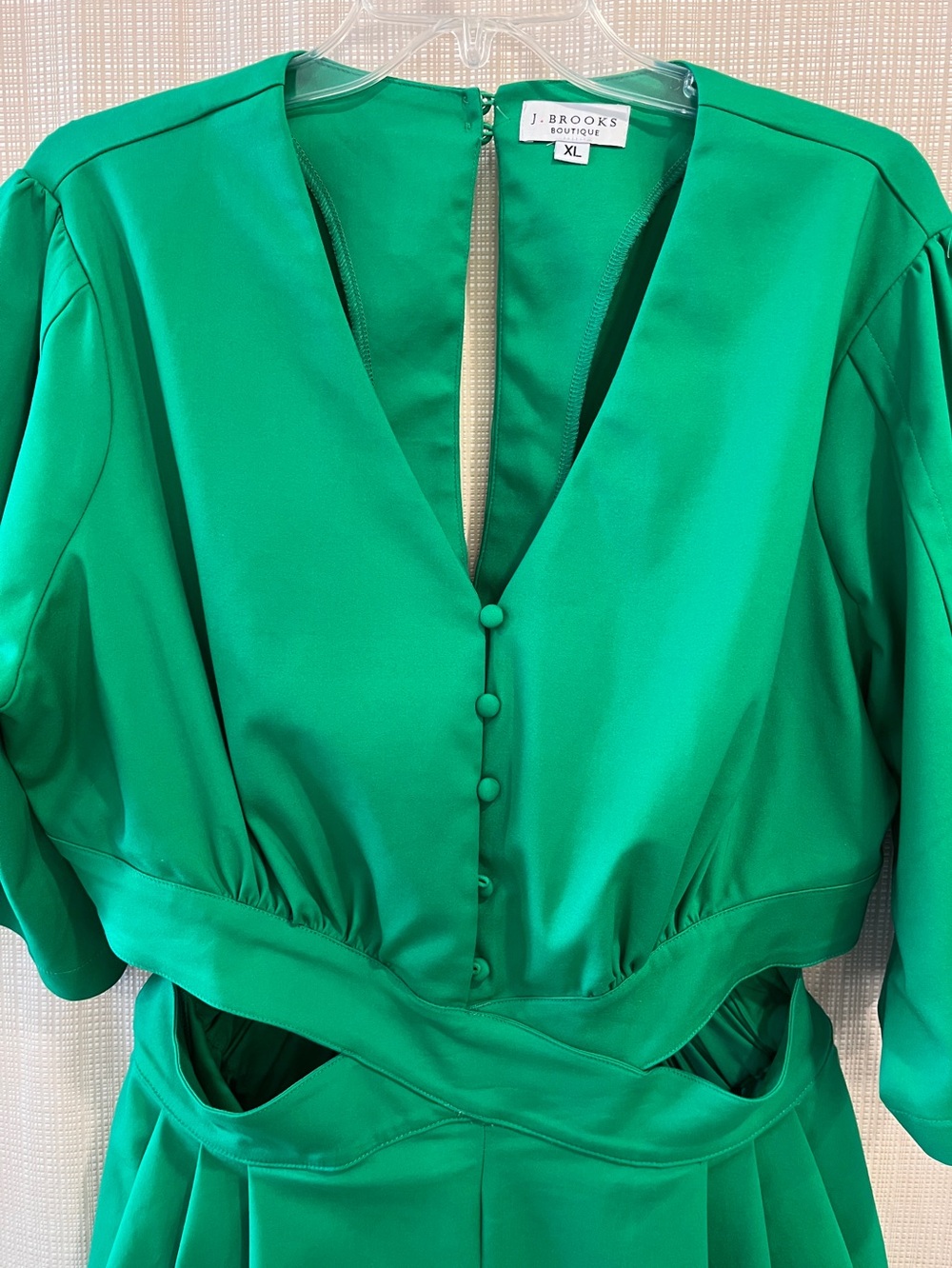 Make Offer! J. Brooks Larina Open Back Romper Resortwear Summer Flirty Fit - Picture 5 of 16
